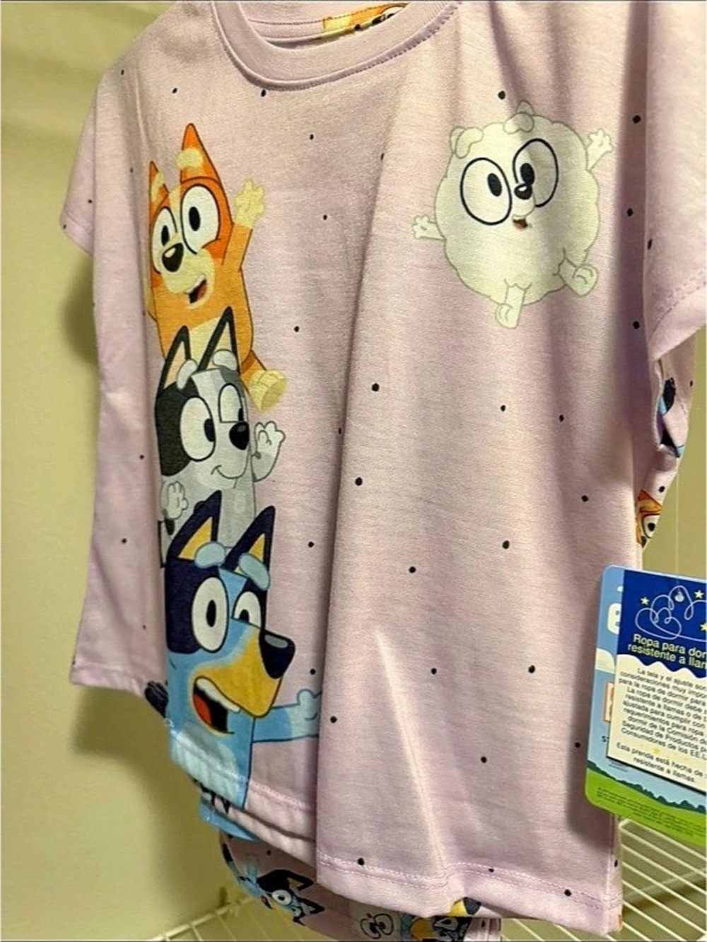 Walmart Character Print Pajama Set Size Medium NWT